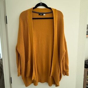 BDG Mustard Yellow Oversized Cardigan